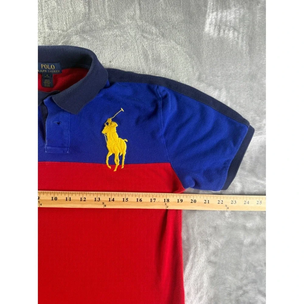 Polo Ralph Lauren Big Pony Colorblock Shirt Boys XL Multicolor 100% Cotton
